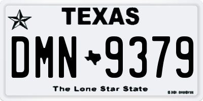 TX license plate DMN9379