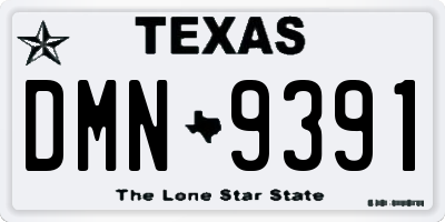 TX license plate DMN9391