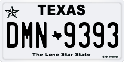 TX license plate DMN9393