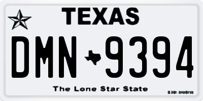 TX license plate DMN9394