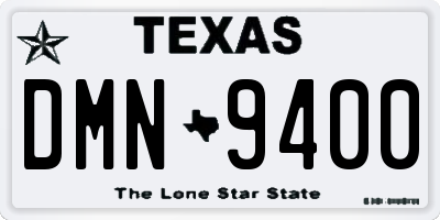 TX license plate DMN9400