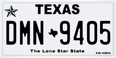 TX license plate DMN9405