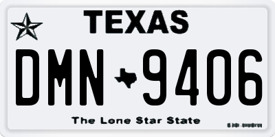 TX license plate DMN9406
