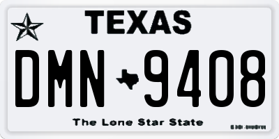 TX license plate DMN9408