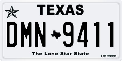 TX license plate DMN9411