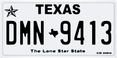 TX license plate DMN9413