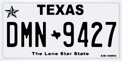 TX license plate DMN9427