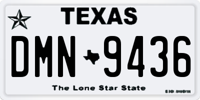 TX license plate DMN9436