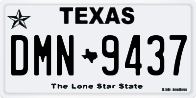TX license plate DMN9437