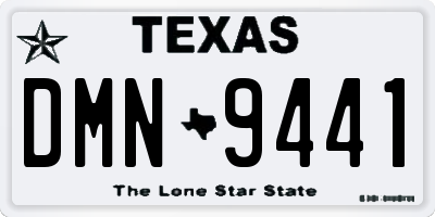 TX license plate DMN9441