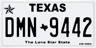 TX license plate DMN9442