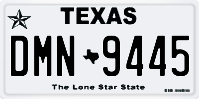 TX license plate DMN9445