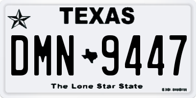 TX license plate DMN9447