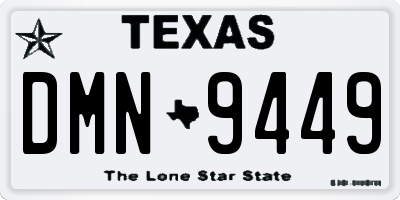 TX license plate DMN9449