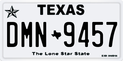 TX license plate DMN9457