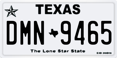 TX license plate DMN9465