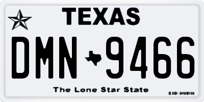 TX license plate DMN9466