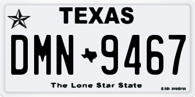 TX license plate DMN9467