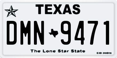 TX license plate DMN9471