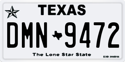 TX license plate DMN9472