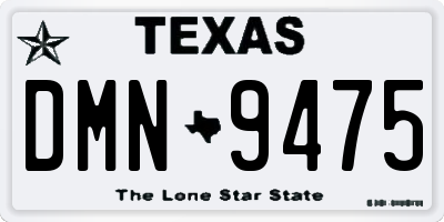 TX license plate DMN9475