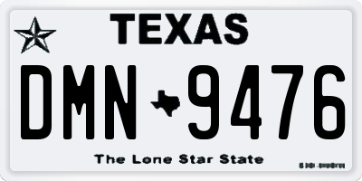 TX license plate DMN9476