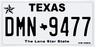 TX license plate DMN9477