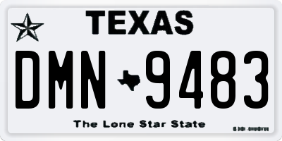 TX license plate DMN9483