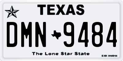 TX license plate DMN9484