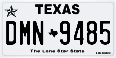 TX license plate DMN9485