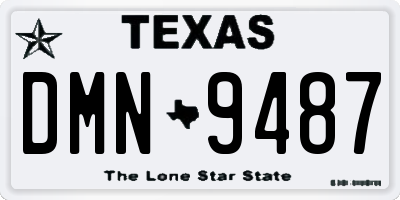 TX license plate DMN9487