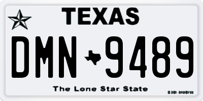 TX license plate DMN9489