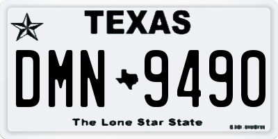 TX license plate DMN9490