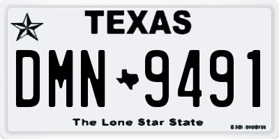TX license plate DMN9491