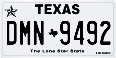 TX license plate DMN9492