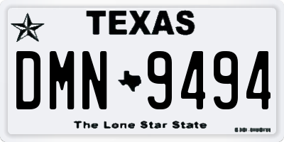 TX license plate DMN9494