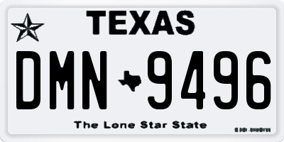 TX license plate DMN9496