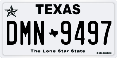 TX license plate DMN9497