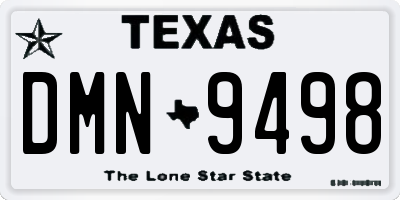 TX license plate DMN9498
