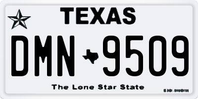 TX license plate DMN9509