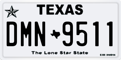 TX license plate DMN9511