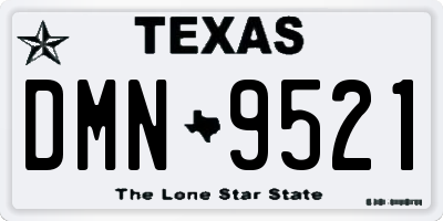 TX license plate DMN9521