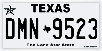 TX license plate DMN9523