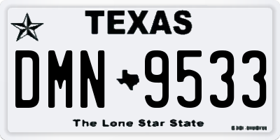 TX license plate DMN9533