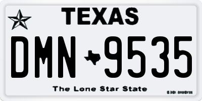 TX license plate DMN9535