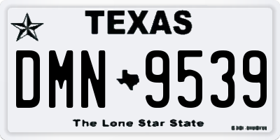 TX license plate DMN9539