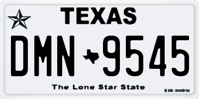 TX license plate DMN9545