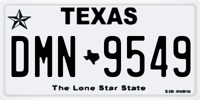 TX license plate DMN9549