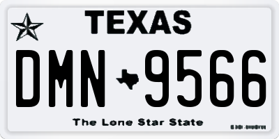 TX license plate DMN9566