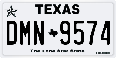 TX license plate DMN9574